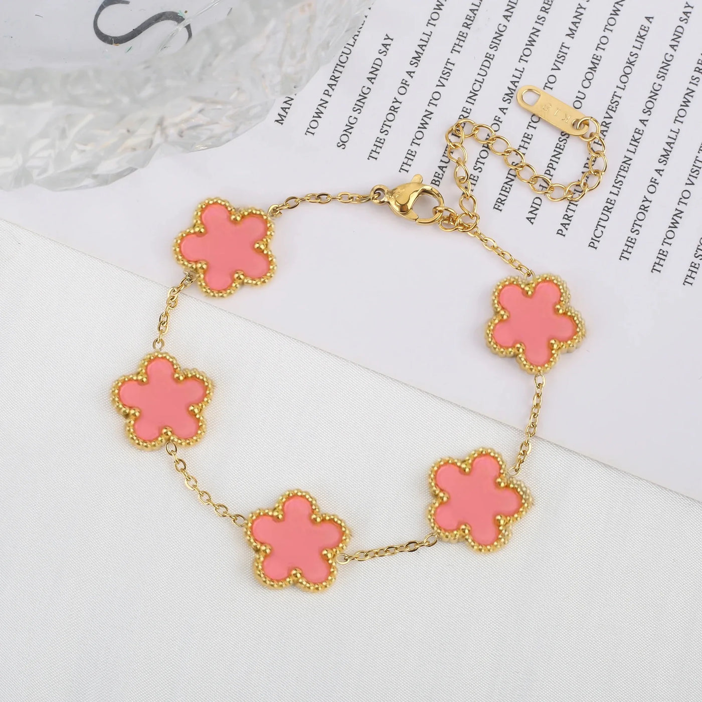 clover stainless steel t jewelry